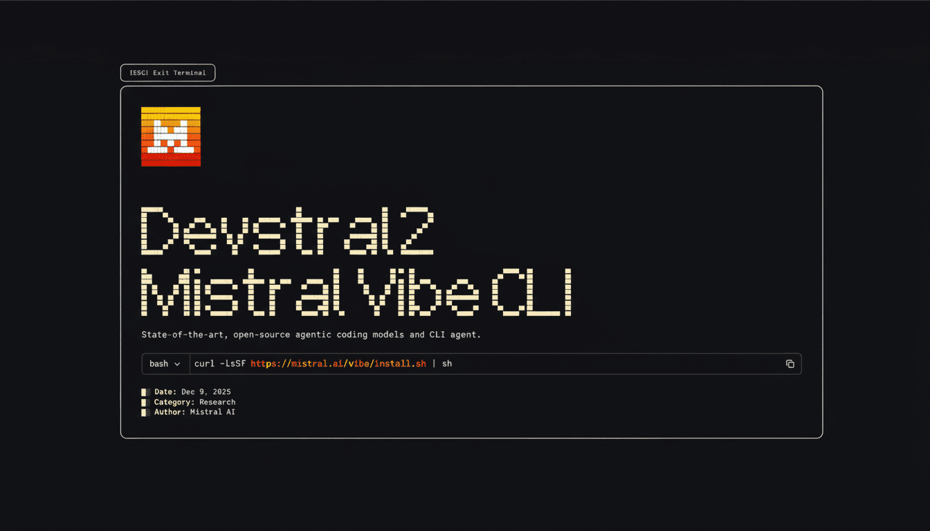 Mistral AI Launches Devstral 2 and Vibe CLI: New Tools for Modern Development