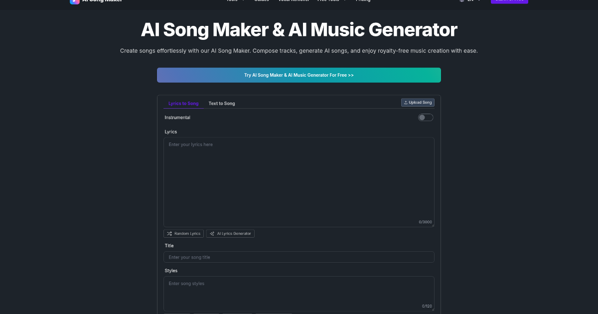 AI Song Maker screenshot 1