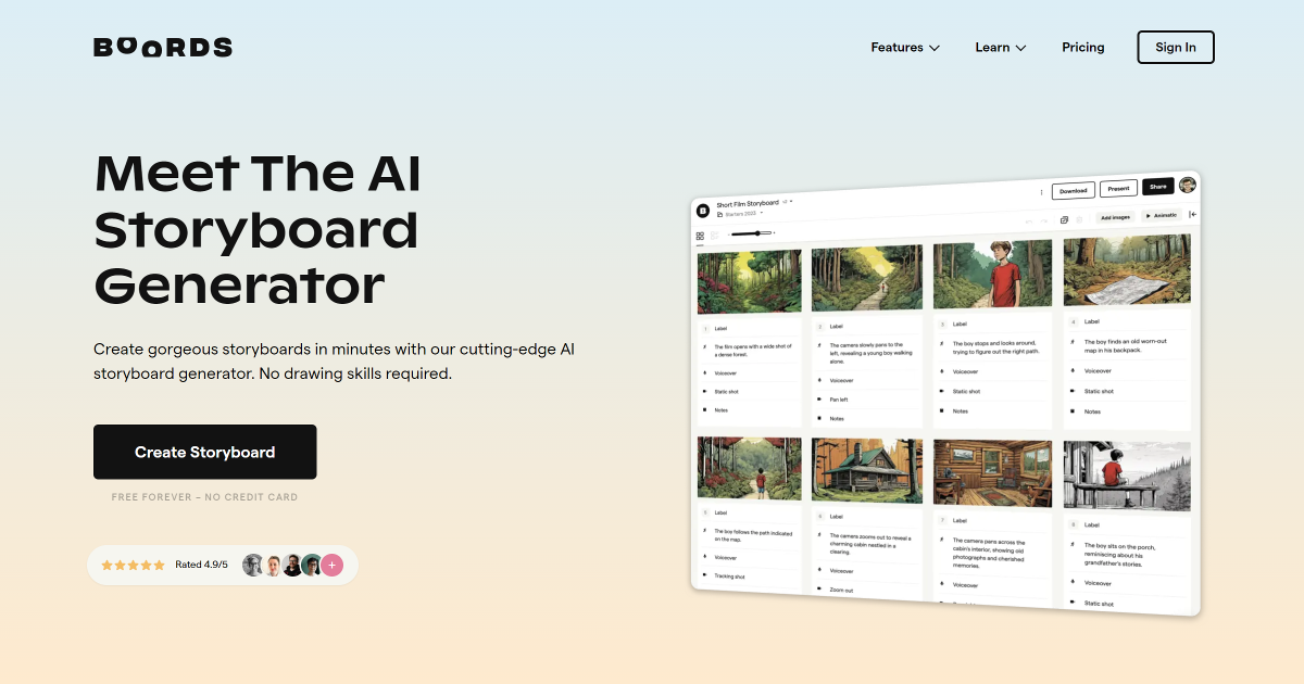 AI Storyboard Generator screenshot 1