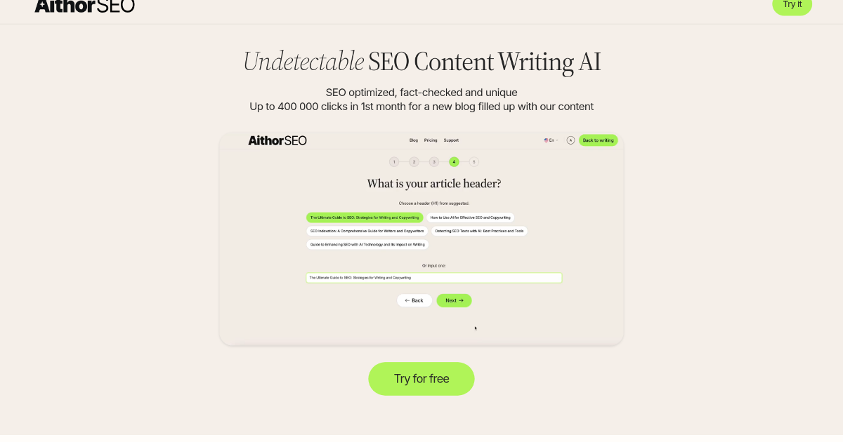 AithorSEO screenshot 1