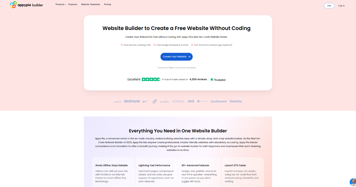Appypie screenshot 1