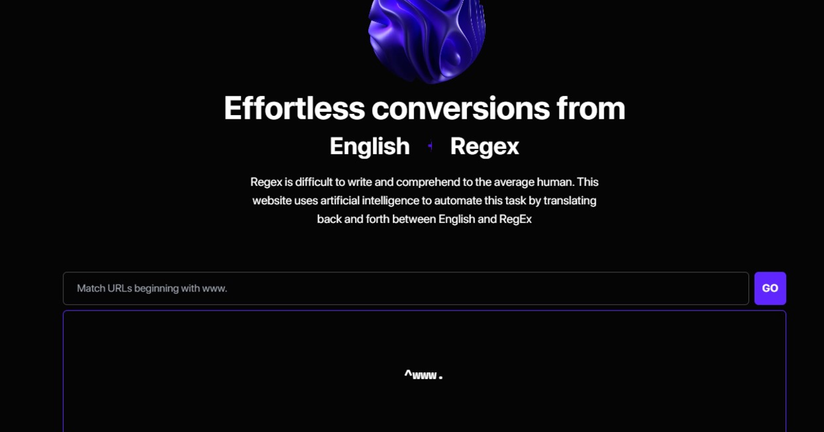 AutoRegex screenshot 1