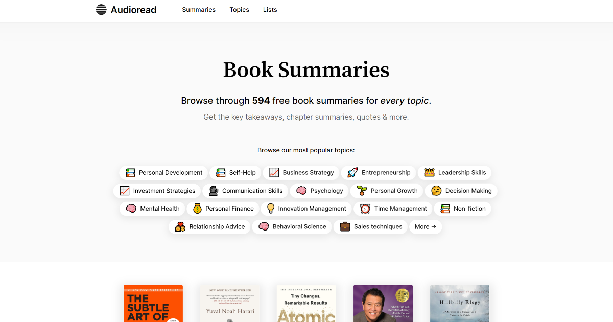 Book Summaries screenshot 1