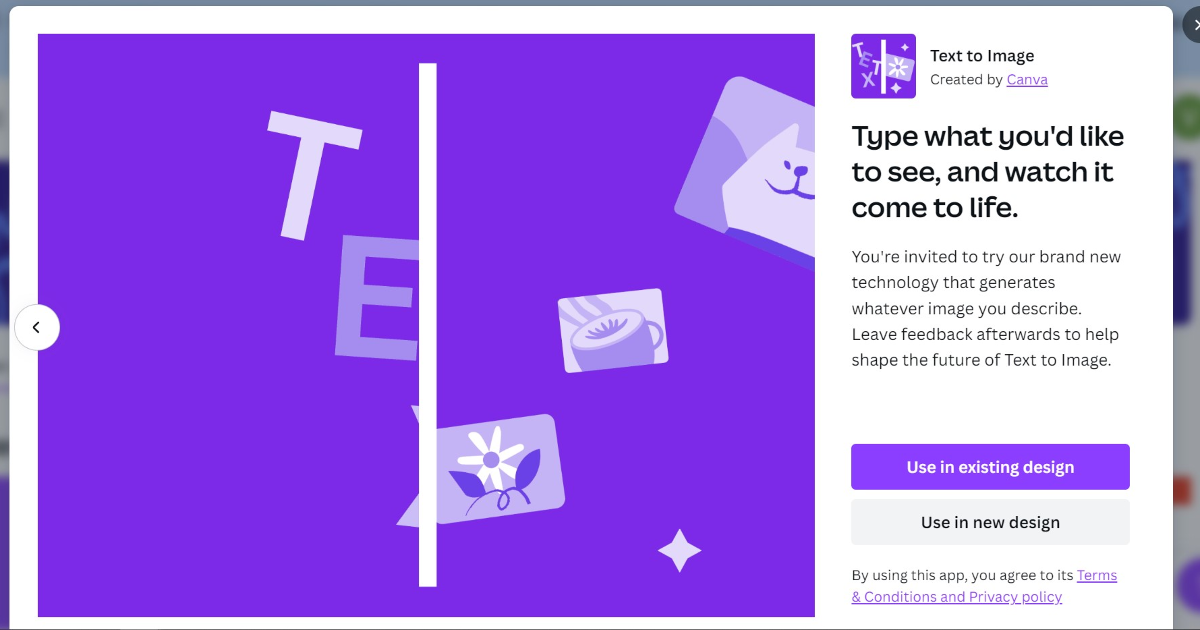 Canva Text to Image screenshot 1