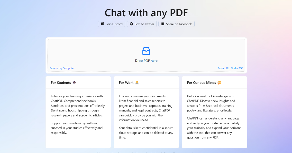 ChatPDF screenshot 1