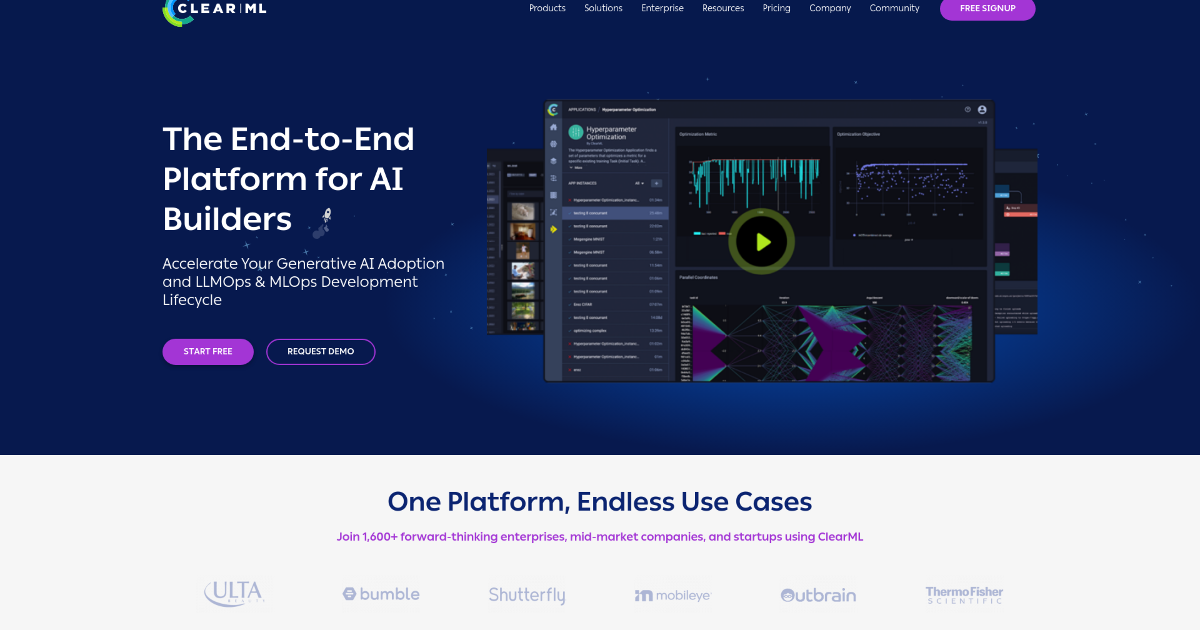 Clear.ml screenshot 1