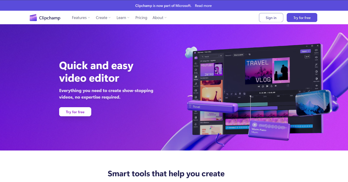 Clipchamp screenshot 1