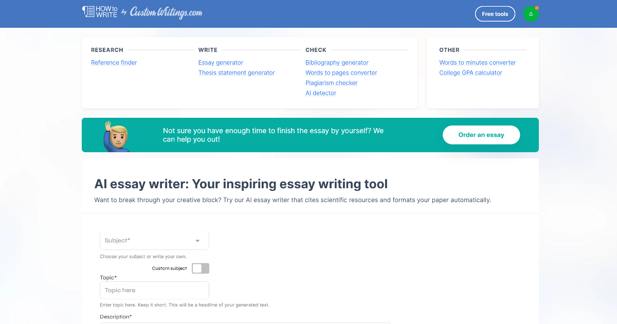 CustomWritings screenshot 1