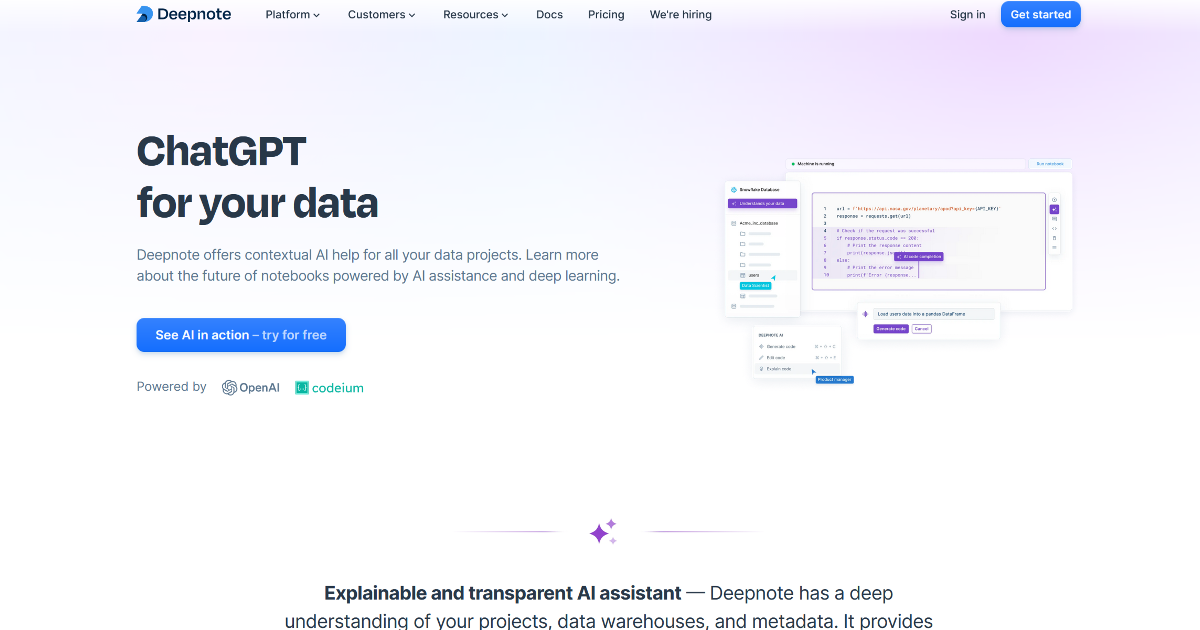 Deepnote screenshot 1