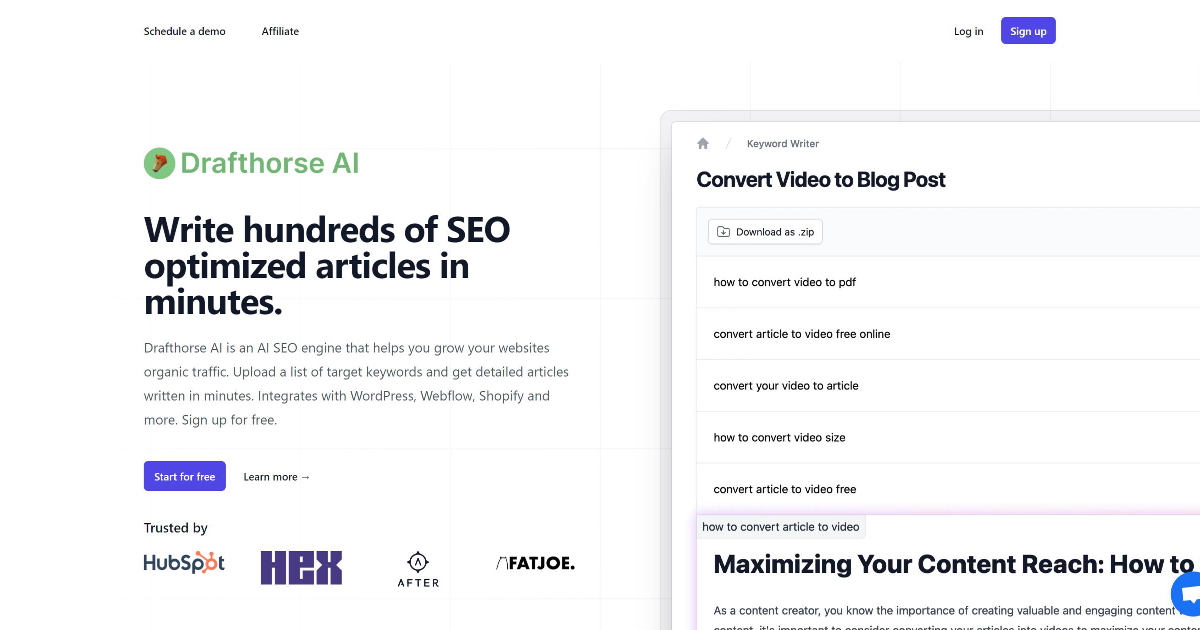 Drafthorse AI screenshot 1