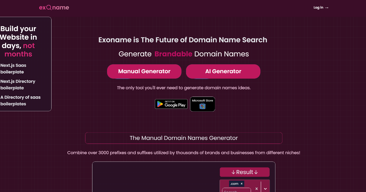 Exoname screenshot 1