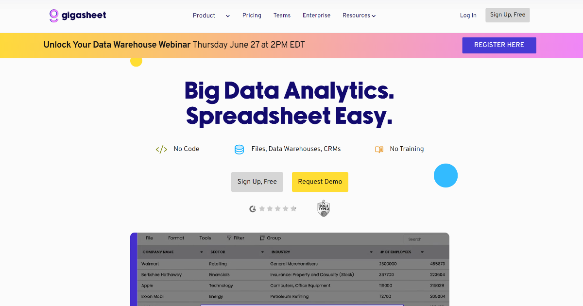 Gigasheet screenshot 1