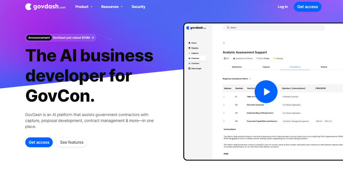 GovDash screenshot 1