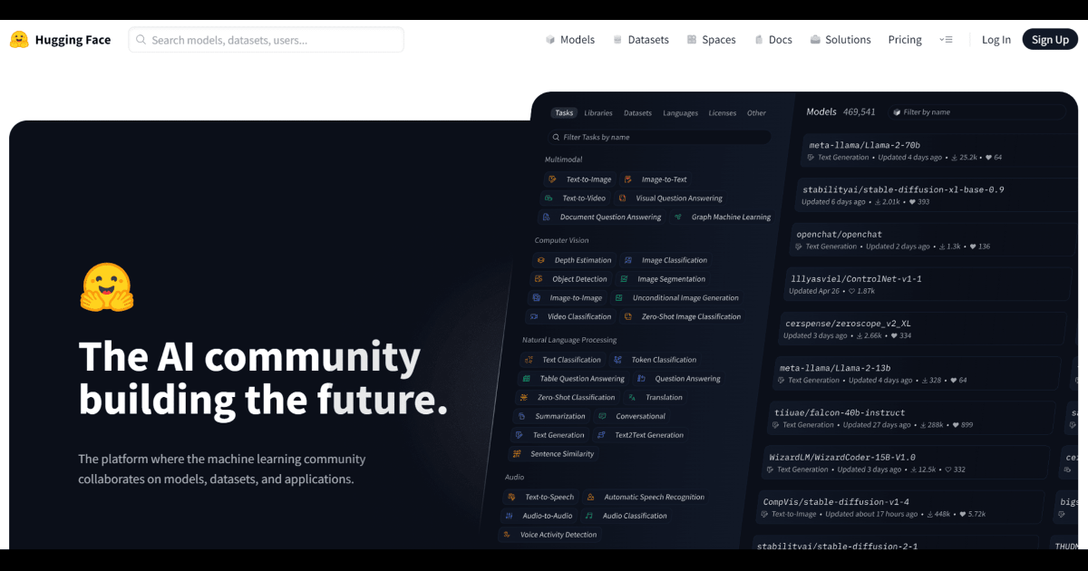 Hugging Face screenshot 1