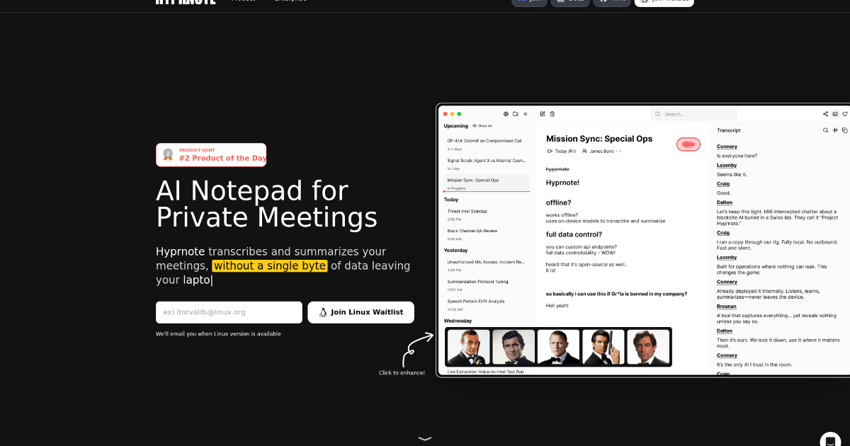 Hyprnote screenshot 1