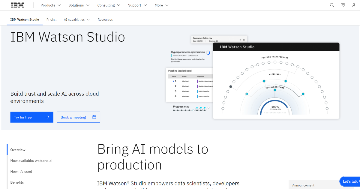 IBM Watson Studio screenshot 1