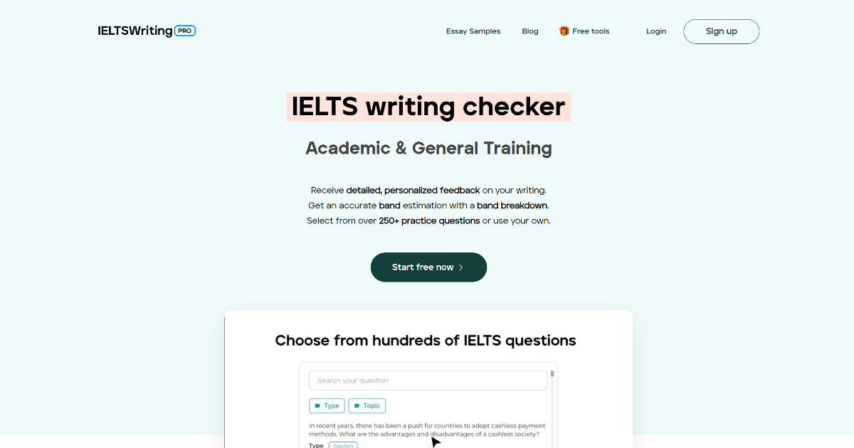 IELTSWritingPro screenshot 1