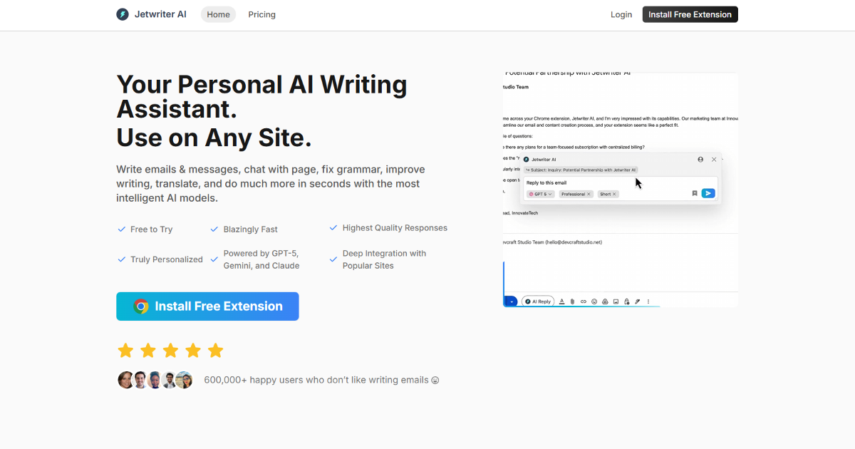 Jetwriter AI screenshot 1
