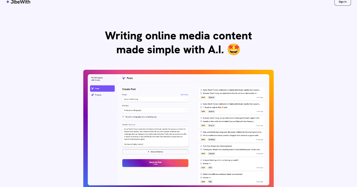 JibeWith screenshot 1