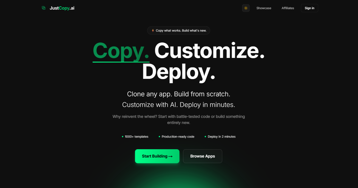 JustCopy.ai screenshot 1
