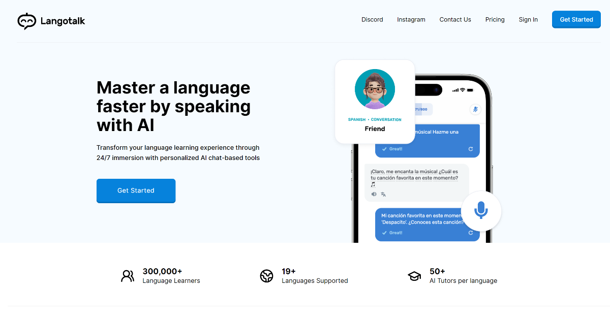 Langotalk screenshot 1