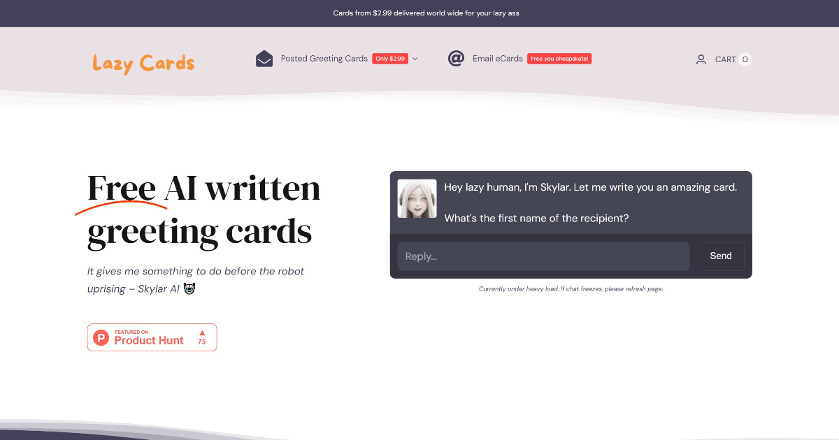 Lazy Cards screenshot 1