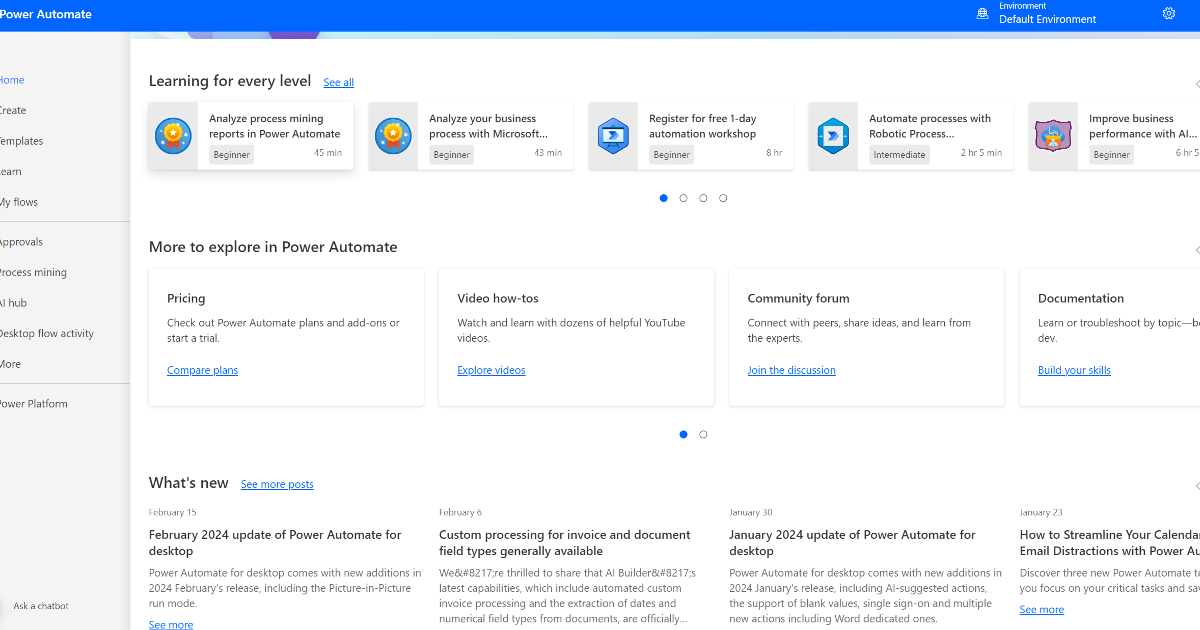 Microsoft Power Automate screenshot 1