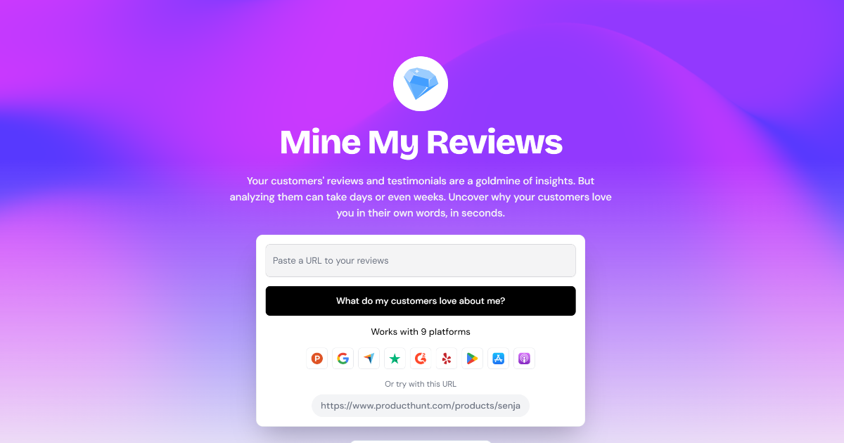 Mine My Reviews screenshot 1