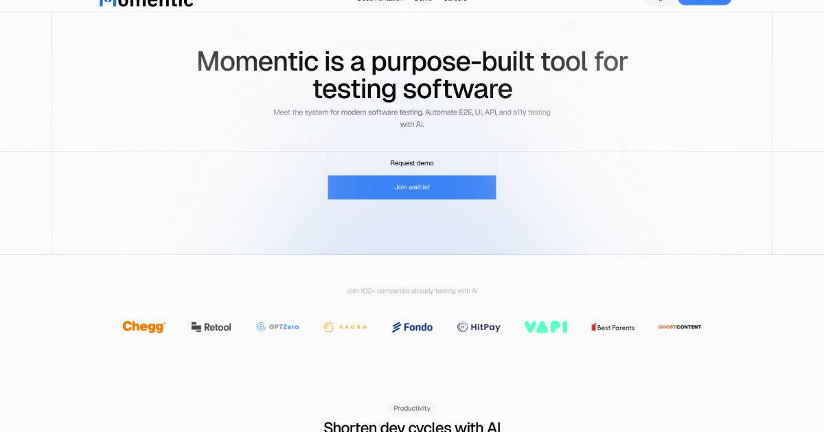 Momentic screenshot 1