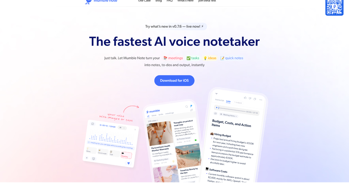 Mumble Note screenshot 1