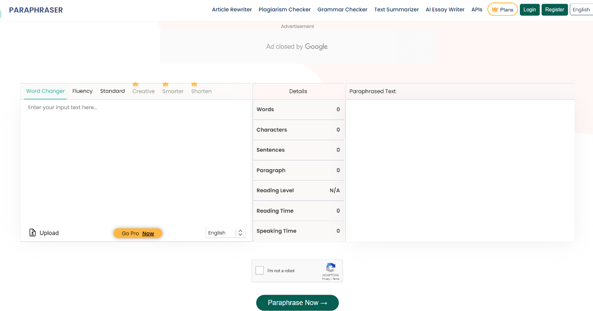 Paraphraser.io screenshot 1