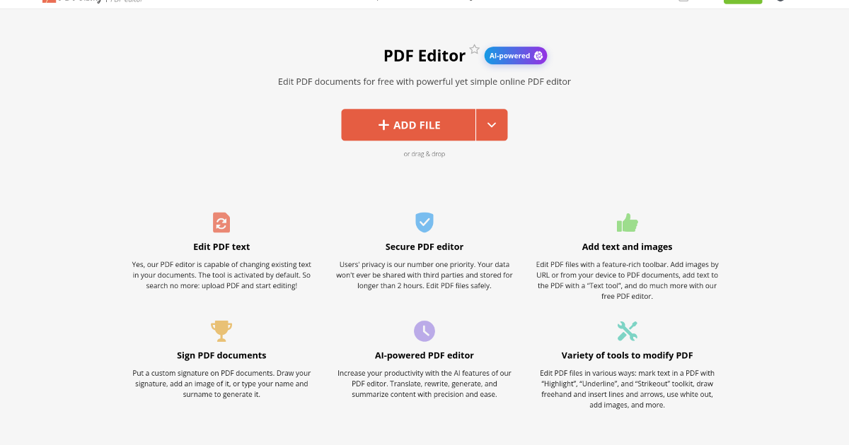 PDF Editor screenshot 1