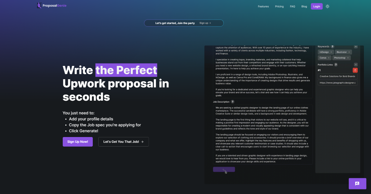Proposal Genie screenshot 1