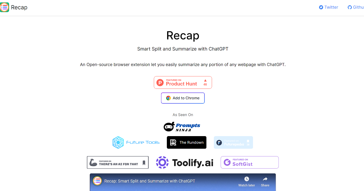 Recapext screenshot 1