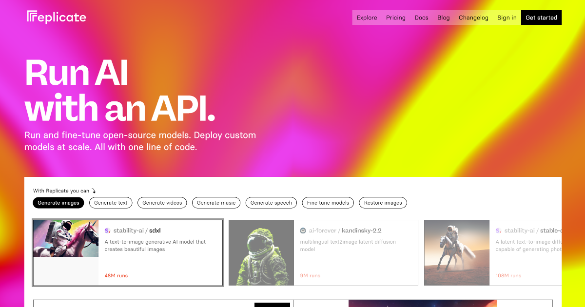 Replicate screenshot 1