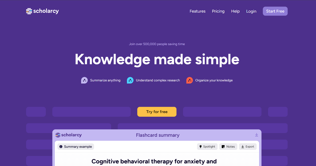 Scholarcy screenshot 1