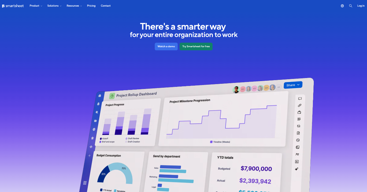 Smartsheet screenshot 1