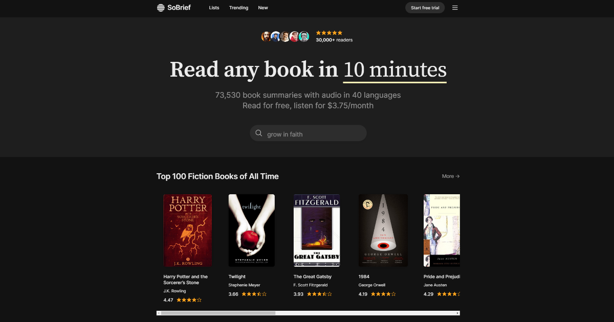 SoBrief screenshot 1