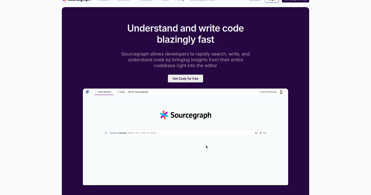 Sourcegraph screenshot 1