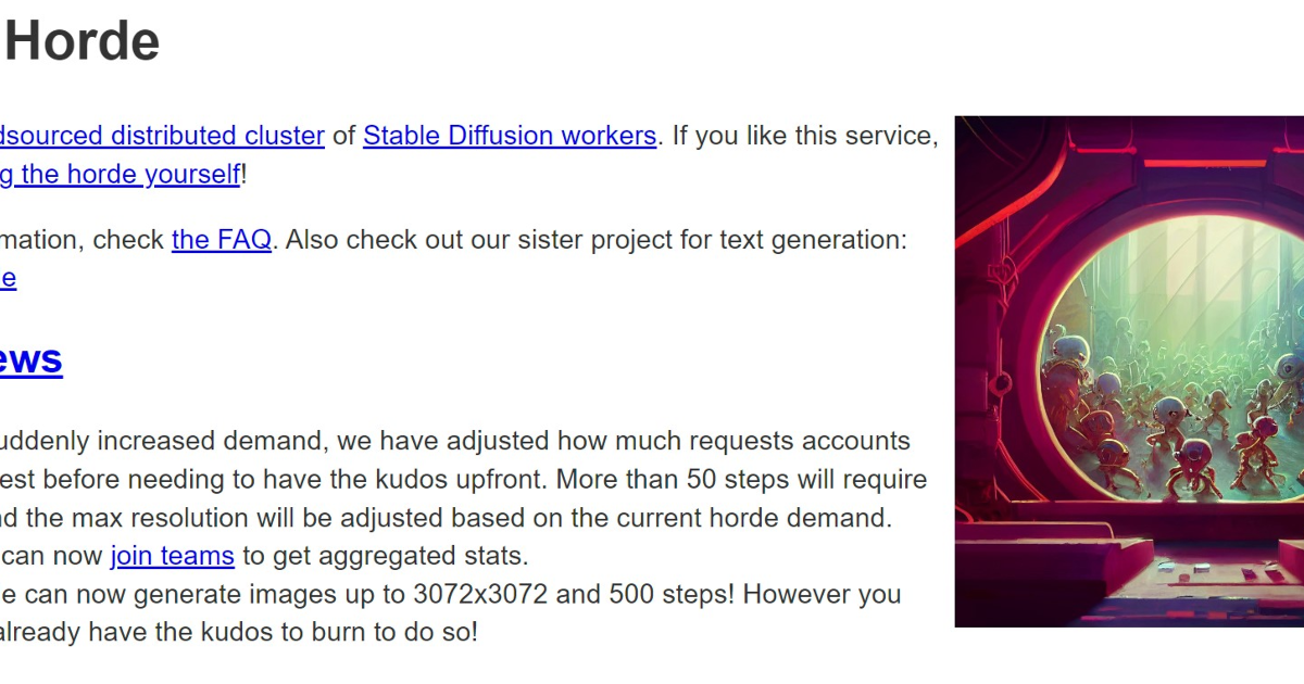 Stable Horde screenshot 1