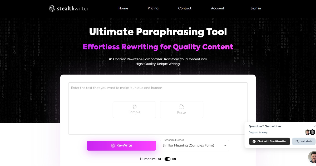 Stealthwriter screenshot 1