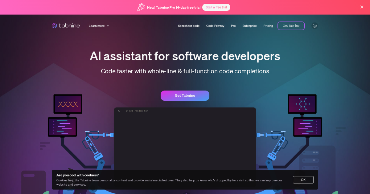 Tabnine screenshot 1