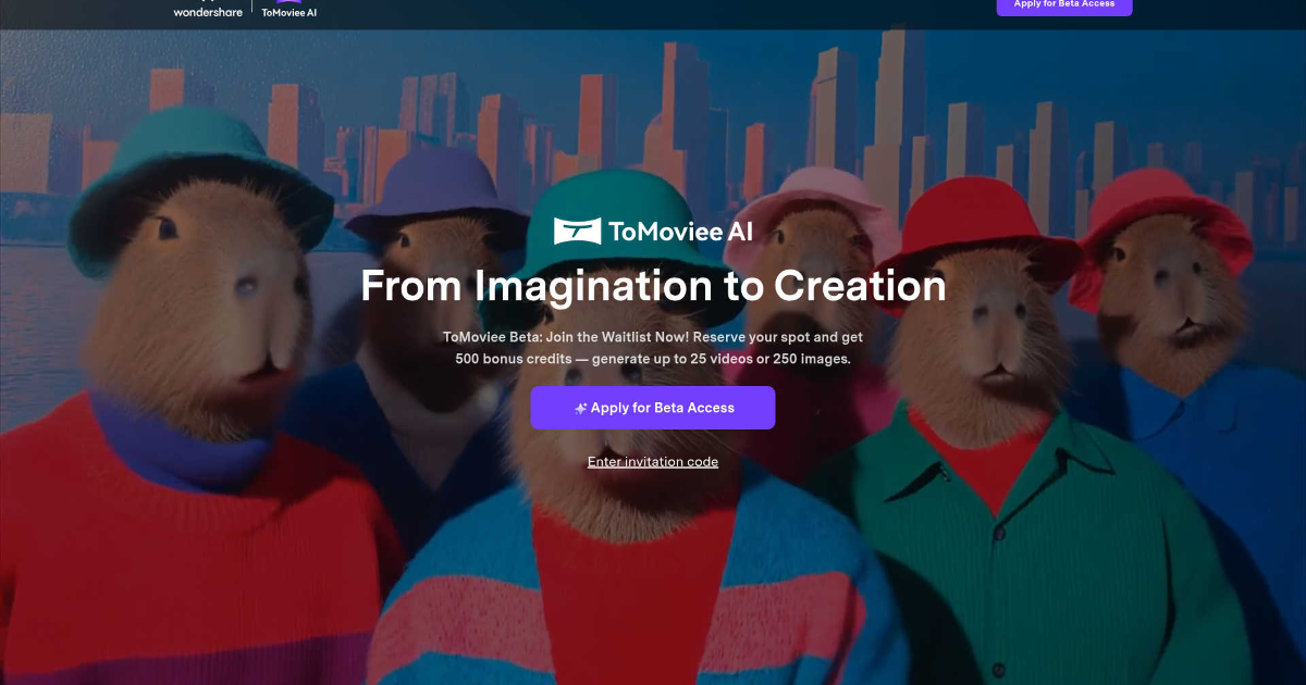 WonderShare ToMoviee AI screenshot 1