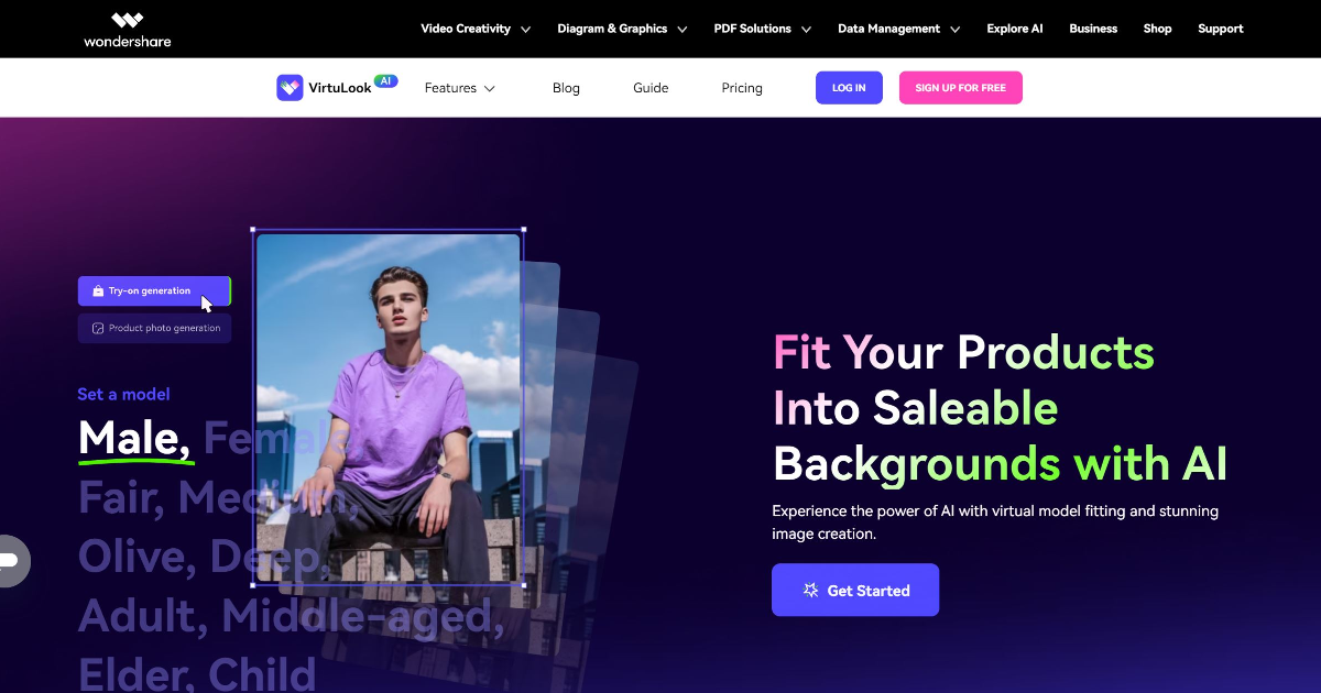 Wondershare VirtuLook screenshot 1