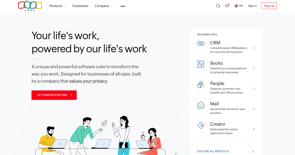 Zoho Social screenshot 1